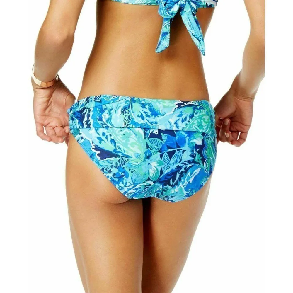 Ralph Lauren Banded HipsterBlue Green  Bikini Swim Bottoms 16‎ - Picture 2 of 3